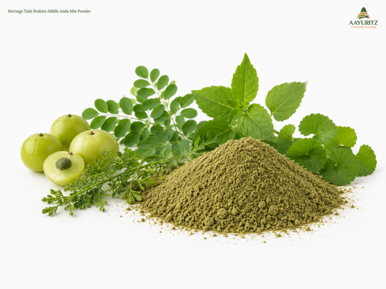 Moringa Tulsi Brahmi Alfalfa Amla Mix Powder