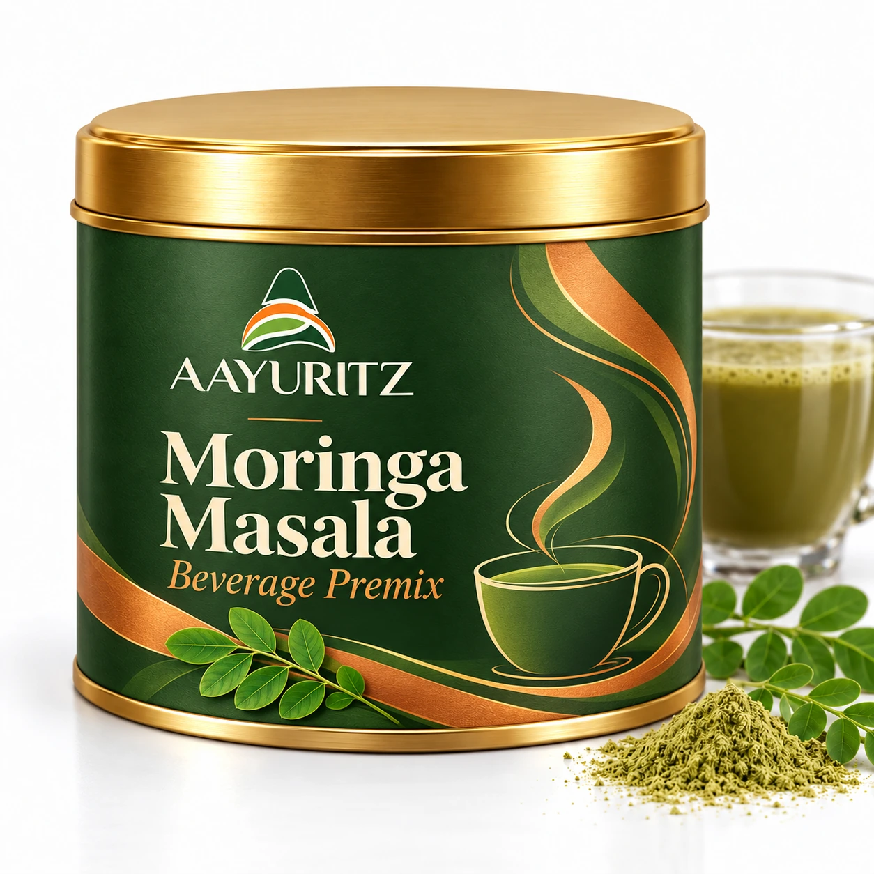 Aayuritz Moringa Masala Beverage Premix packaged product