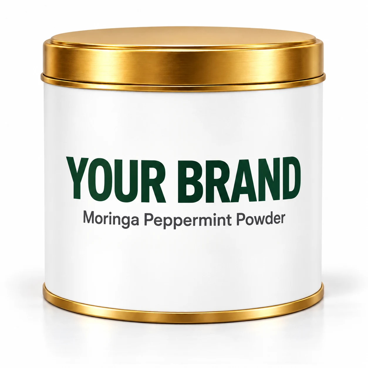 Moringa Peppermint Powder pure white YOUR BRAND private-label packaging concept