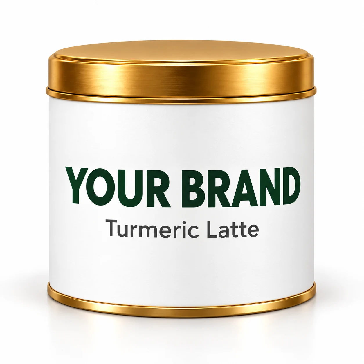 Turmeric Latte pure white YOUR BRAND private-label packaging concept